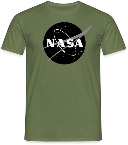NASA zwart-wit klassiek logo T-Shirt Heren