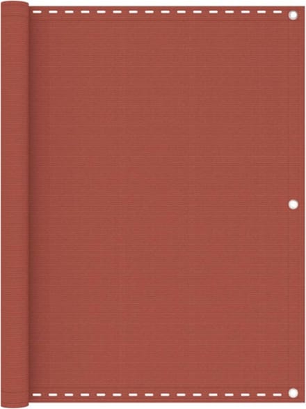 vidaXL - Balkonscherm - 120x400 - cm - HDPE - terracottakleurig