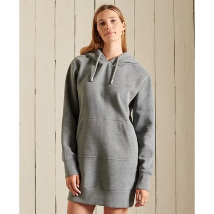 Superdry Vintage Logo Embroidered Lang Mouw Jurk Grijs XS Vrouw
