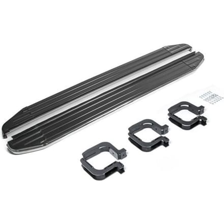J&;J Automotive | Premium aluminium treeplanken dorpel met Mitsubishi L200 2006-2015, 2 stuks Treeplank met ABE-certificaat