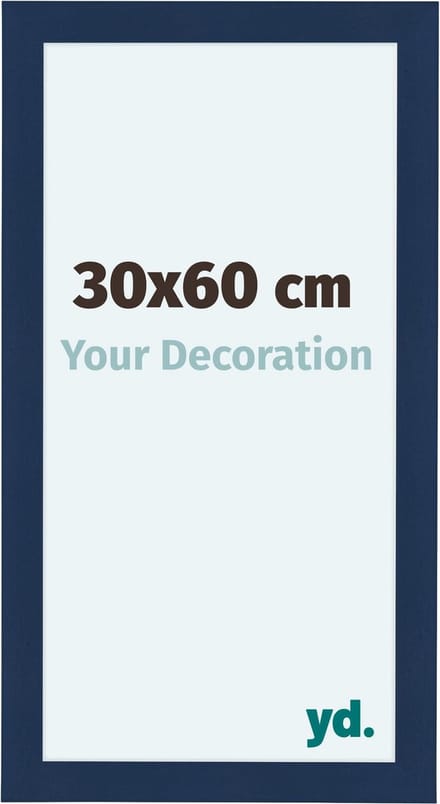 Your Decoration - Fotolijst 30x60 cm - MDF - Donkerblauw Geveegd - Como