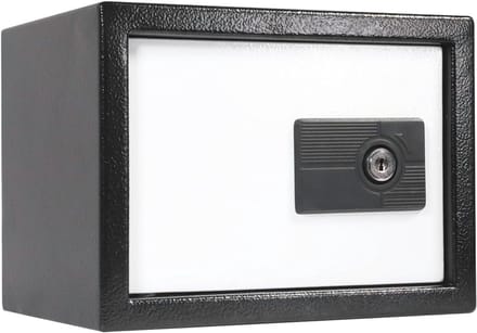 Compakte Meubelkluis met Sleutelslot - 14 Liter, Modern Design, Zwart-Wit