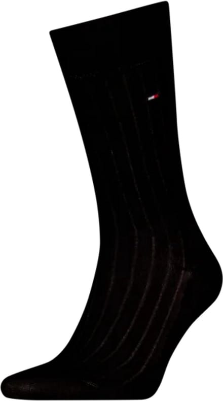 Tommy Hilfiger Herensokken Premium Rib Fil D'ecosse Zwart