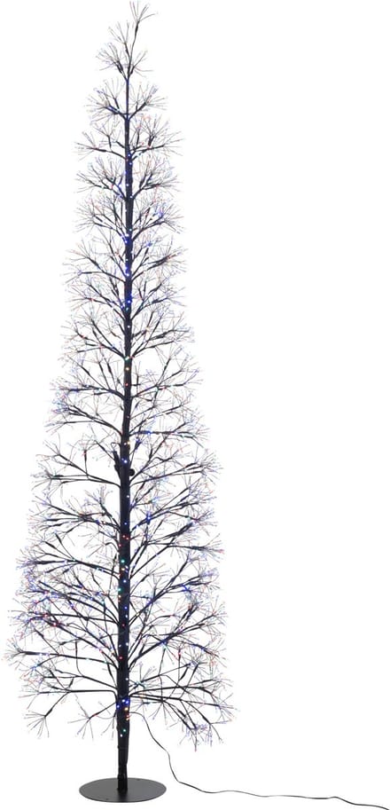 J-Line decoratie Boom Multicolor - ijzer - zwart - large - LED lichtjes