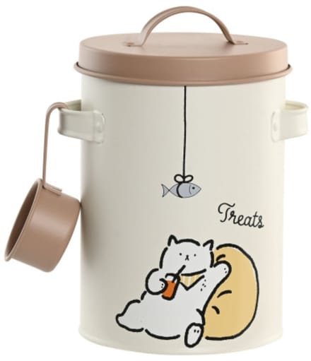Kat met schepje bewaarblik - Item Int.