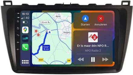 BG4U - Android navigatie radio geschikt voor Mazda 6 2007-2012 met Apple Carplay en Android Auto