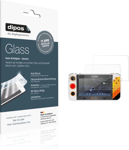 dipos – 2x Matte Pantserfolie geschikt voor My Arcade Atari Gamestation Go | 9H Screenprotector