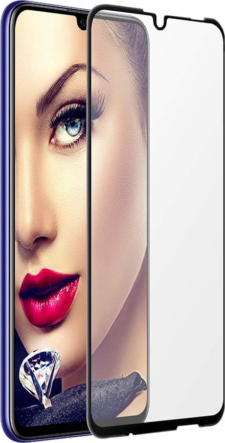 Ntech Geschikt voor Huawei P Smart Plus (2019) full cover Tempered Glass - Zwart
