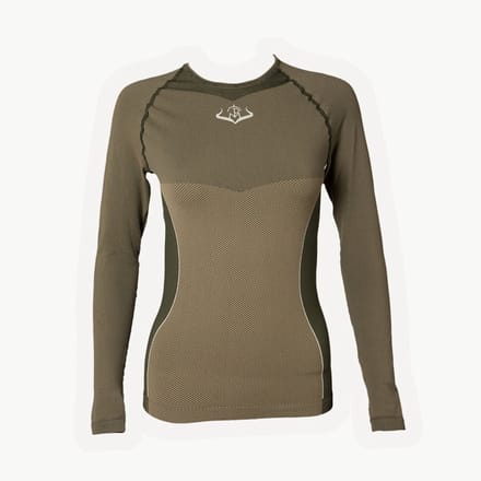 Pasion Morena Thermal Compressive Technical Lange Mouwen Basislaag Groen L Vrouw