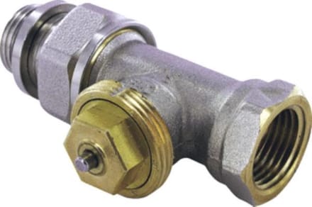 COMAP Thermostatische Radiatorkraan R859 - Recht Model - M28 x 1/2" - Voorinstelbare Kv - Vernikkeld Messing (R859624B)
