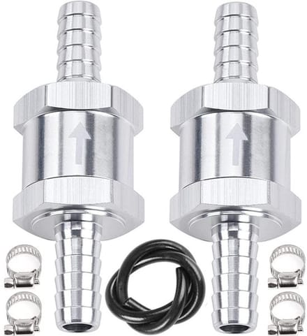 Allecto - Wegwerp-terugslagklep - Brandstofslang - Aluminium - 5/16