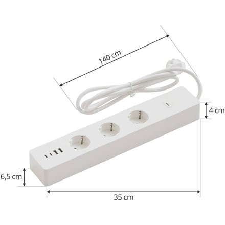 LUUMR Slimme contactdoos Lykka, EU, USB, WiFi, Tuya