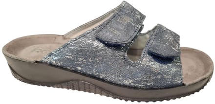 Rohde Blauwe Leren Dames Slippers - Blauw - 39