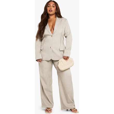 boohoo Dames Plus Op Maat Gemaakte Boyfriendbroek | Verstandig | Maat: 48