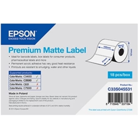 Epson C33S045531 premium matte label 102mm x 51mm (origineel)