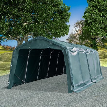 vidaXL - Veetent - verwijderbaar - 550 - g/m² - 3,3x8 - m - PVC - donkergroen