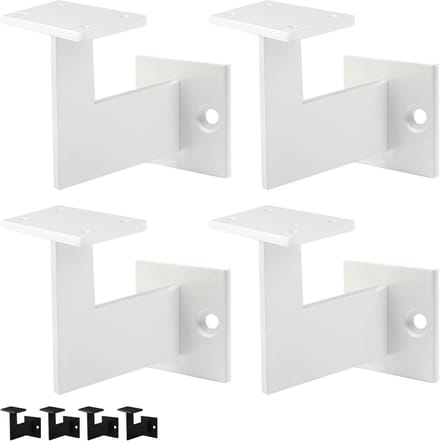Leuninghouder - Trapleuninghouder - Trap Veiligheid - Roestvrij Gepoedercoat Metaal - 4 Stuks - Wit