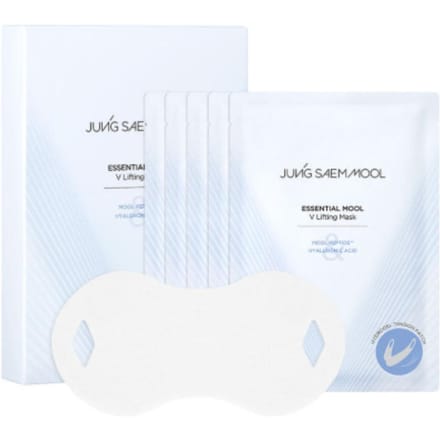 JUNGSAEMMOOL Essential Mool V Lifting Mask 10.5g x 5 Sheets – Jawline Sculpting, Puffiness Care, High-Tension Hydrogel Lifting Mask white