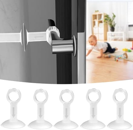 Set van 5 Deurstoppers met Zuignap - Bescherming voor Muren en Meubels
