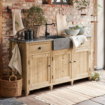 LOBERON Gootsteenkast Deaton bruin