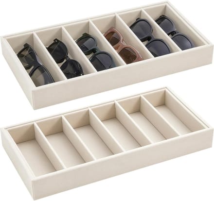 Zonnebril Organizer Tray - Brillen Display Case - Opbergen Accessoires - Stapelbaar Ontwerp - 38 x 19 x 4.5 cm