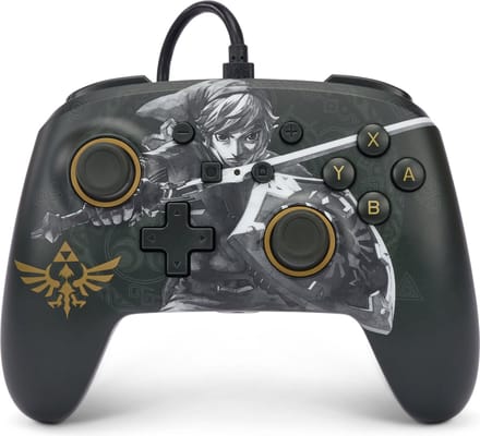 PowerA Geavanceerde Bedrade Gamecontroller voor Nintendo Switch - Battle-Ready Link - Legend of Zelda - Zwart