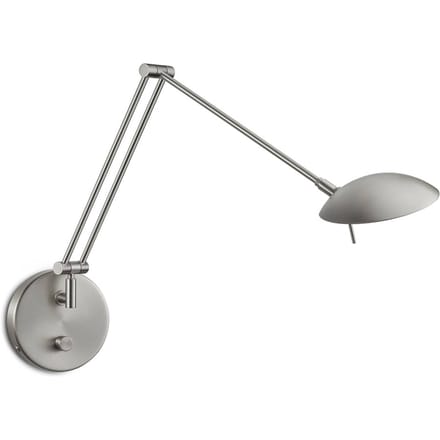Knapstein Mat vernikkelde LED wandlamp Ninja met draaidimmer