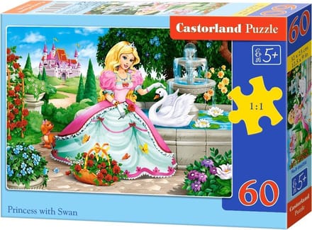 Princess with Swan - 60 stukjes