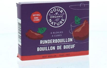 Your Organic Nature Runderbouillon helder zonder gist bio 66 Gram