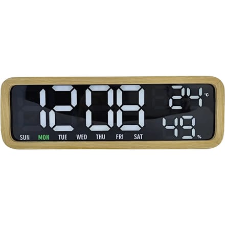 Karlsson Wekker Madera - Wit - 25.5x8.2x4.8cm - Modern - Wekker voor slaapkamer - Wekkers