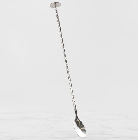 Barlepel 30 cm van roestvrij staal met ergonomisch design en spiraalgreep