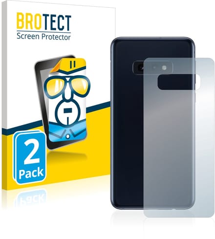 BROTECT - Screenprotector voor Samsung Galaxy S10e (Achterkant) - Folie Beschermfolie transparant 2 Stuks