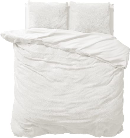 Sleeptime Teddy Dekbedovertrek - 200x200/220 + 2 kussenslopen 60x70 - Wit - Tweepersoons