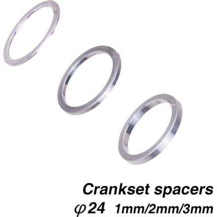 Adaptateur d'entretoise de rondelle d'axe de boîtier de pédalier 24 mm x 1 2 3 mm VTT Vélo de montagne Vélo BB Entretoise de pédalier gray