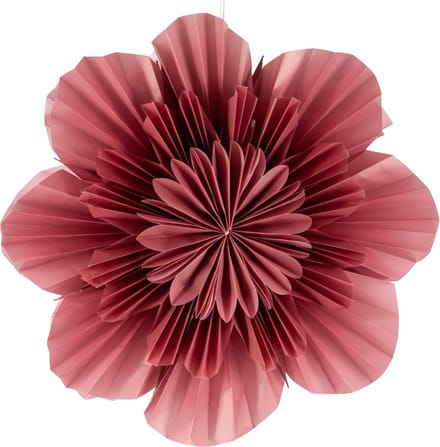 Kerstster flower 40cm pomegrenate met pendel