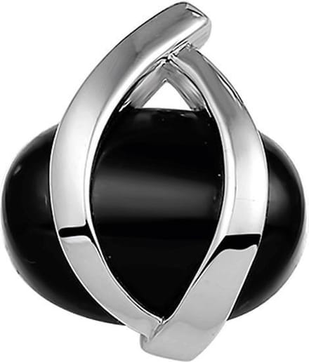 The Jewelry Collection Hanger Onyx - Zilver