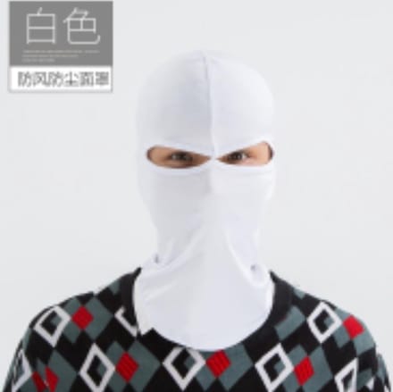 Bivakmuts motor / Motormuts / Muts motor / Balaclava / Skimuts Wit (2 eyes)