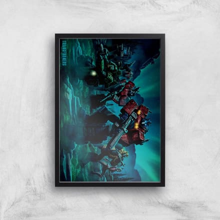 Transformers Autobots A2 Giclee Art Print - A2 - Black Frame