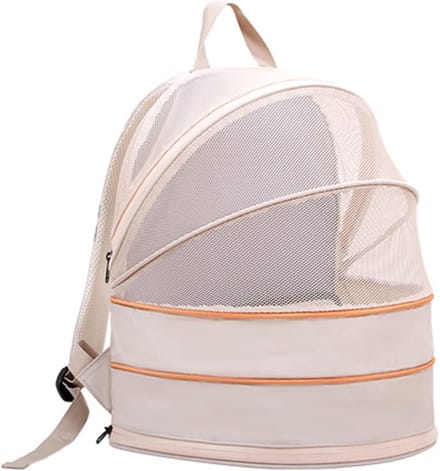 Huisdier Rugzak - Draagbare Draagtas - Comfortabel Reizen - Uitbreidbaar Ontwerp - 66x35x27cm - Wit