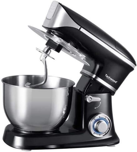 Keukenmachine - Kneedmachine mixer - Bakken en mengen - Planetaire mengbeweging - 6.5 Liter kom - Zwart