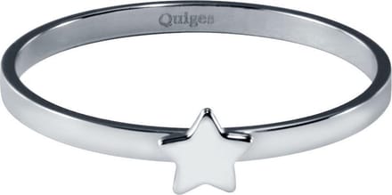 Quiges Stapelring Dames - Vulring Ster - RVS Zilverkleurig - Maat 20 - Hoogte 2mm