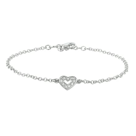 Montebello Armband Scarlet - 925 Zilver Gerhod. - Hartje - 13-15cm