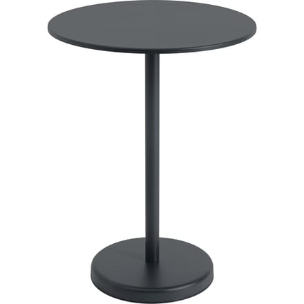 Muuto Linear Steel Tafel rond - zwart - Hoogte 95 cm