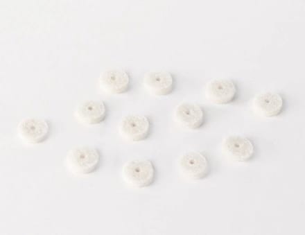 Fender Strap Button Viltwasjes - 12 Stuks Wit