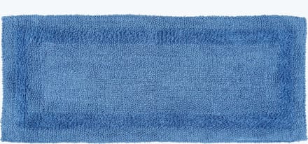 Homescapes badloper blauw 40x100 cm gemaakt van 100% katoen