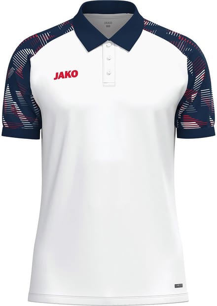 Jako Sonic Polo Heren - Wit / Marine / Rood | Maat: S