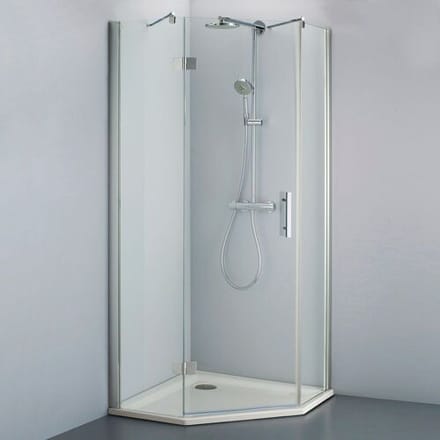Steinkamp Lifestyle pentagonal shower 3-piece 100 x 100 cm stop left incl. easypearl EHSTFE100L