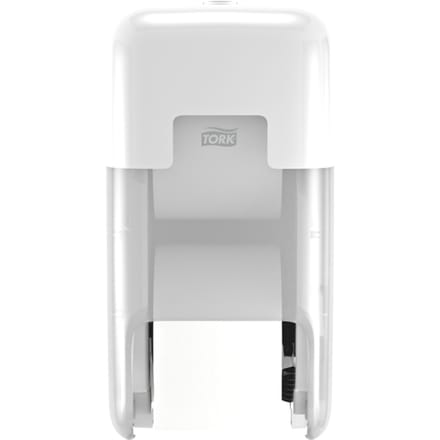 Toiletpapierdispenser Tork T7 Elevation OptiServe Coreless medium verticaal duo wit 558040