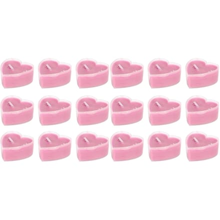 18 Stuks Hartvormige Kaars Mini Romantisch Diner Kaarslicht Decoraties OrnamentenRoze roze