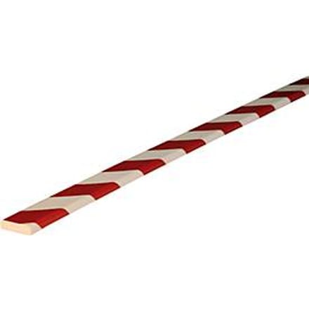 Oppervlaktebescherming type F, 1 m/stuk, rood/wit
